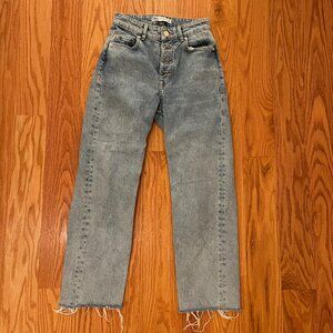 Light Wash Straight Leg Jeans